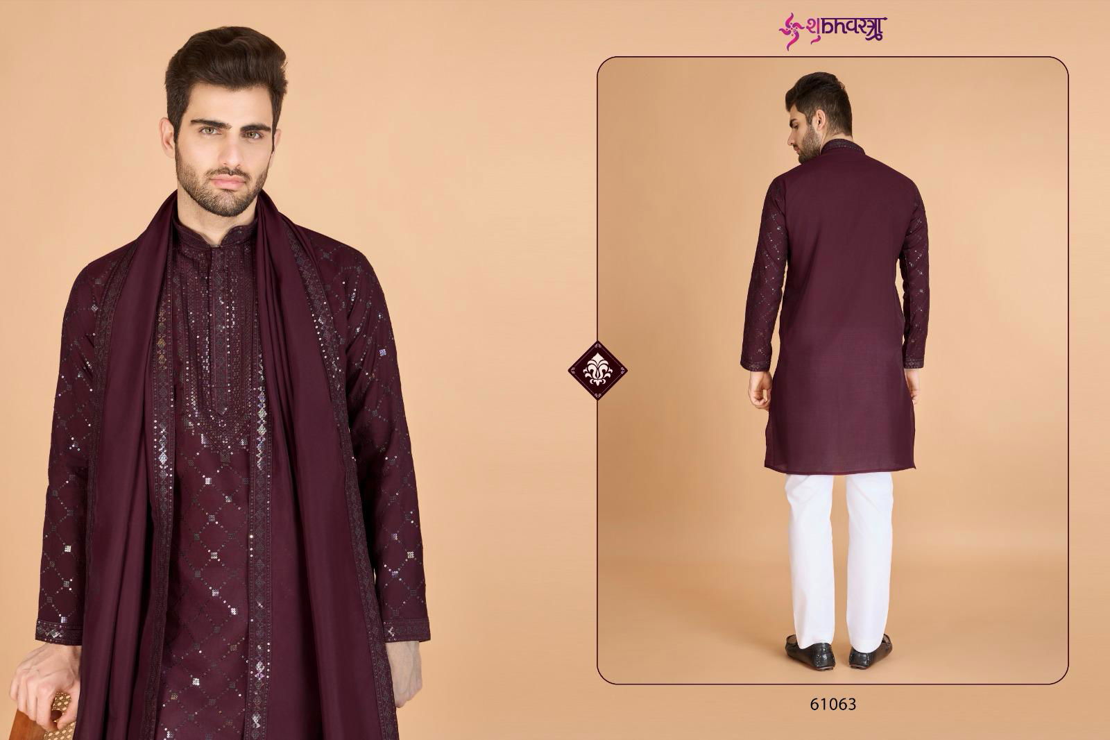 Vastra Mantra By Shubhvastra Viscose Silk Mens Kurta With Dupatta Wholesale Online